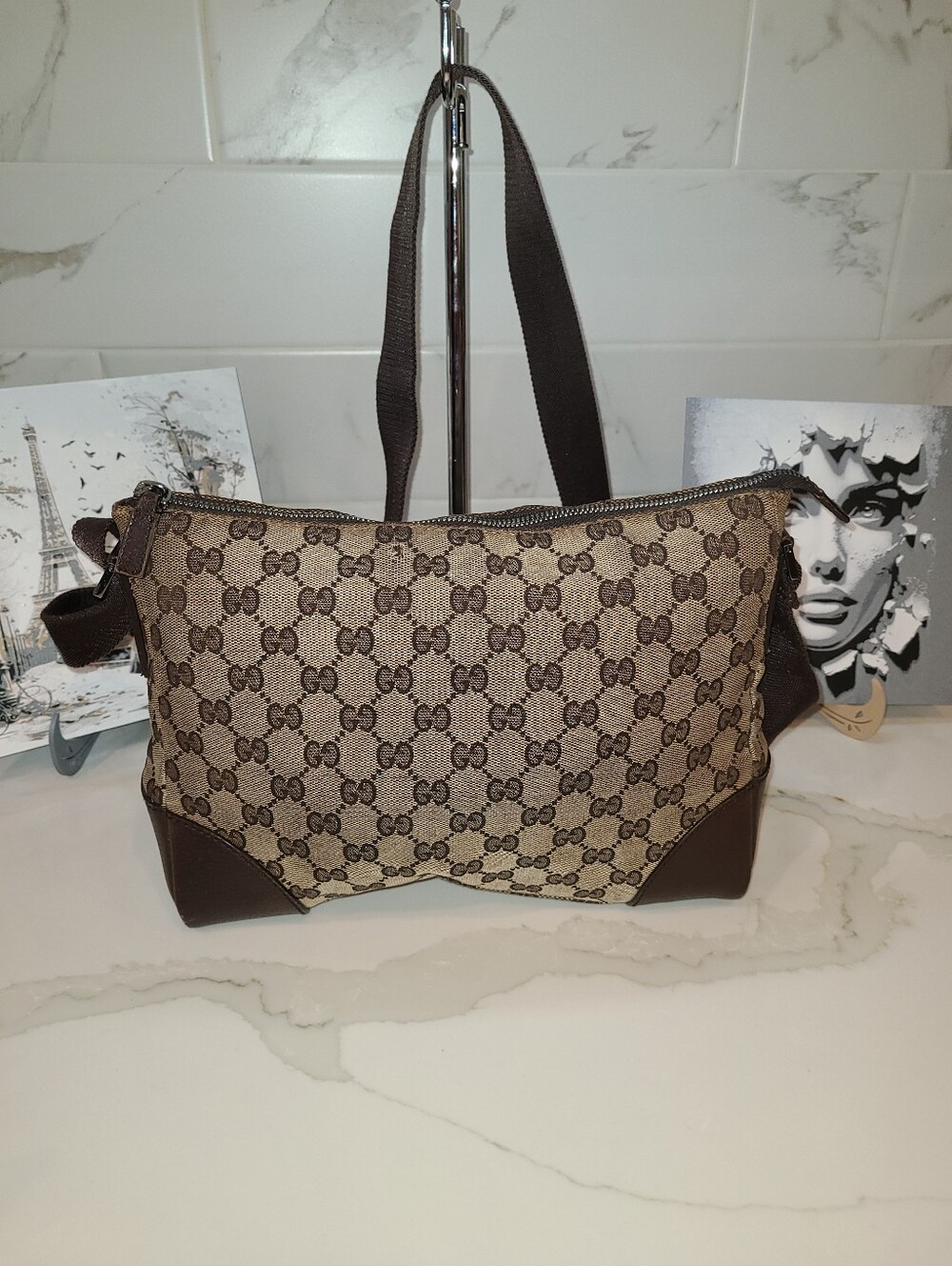Gucci Vintage Brown GG Supreme Canvas Crossbody - Picture 5 of 15